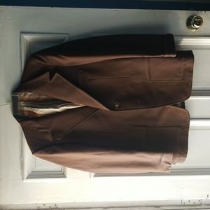 1970s blazer with exposed stitching and patch pockets